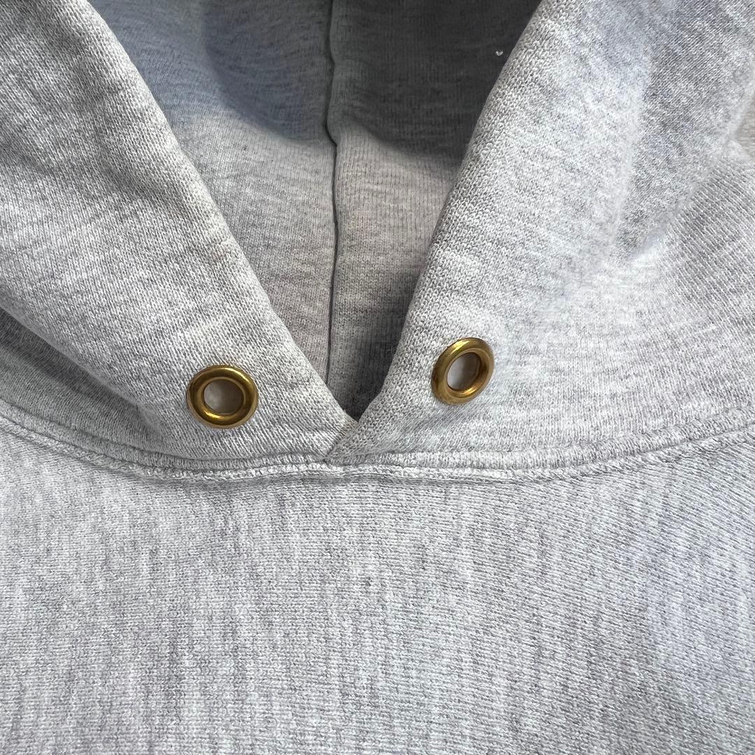 【極美品】90sヴィンテージ チャンピオンリバースウィーブパーカー目なしグレーM