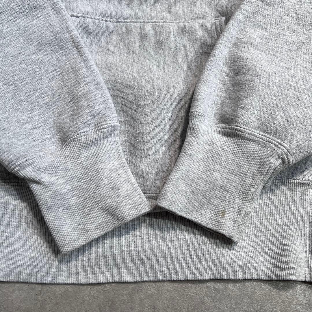 【極美品】90sヴィンテージ チャンピオンリバースウィーブパーカー目なしグレーM