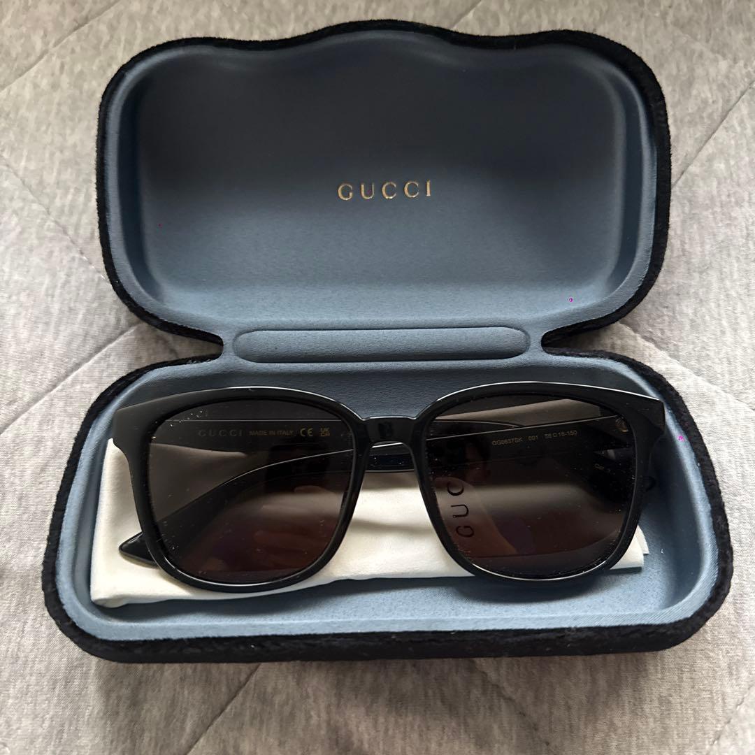 GUCCI ブラック サングラス GGロゴ ケース付き