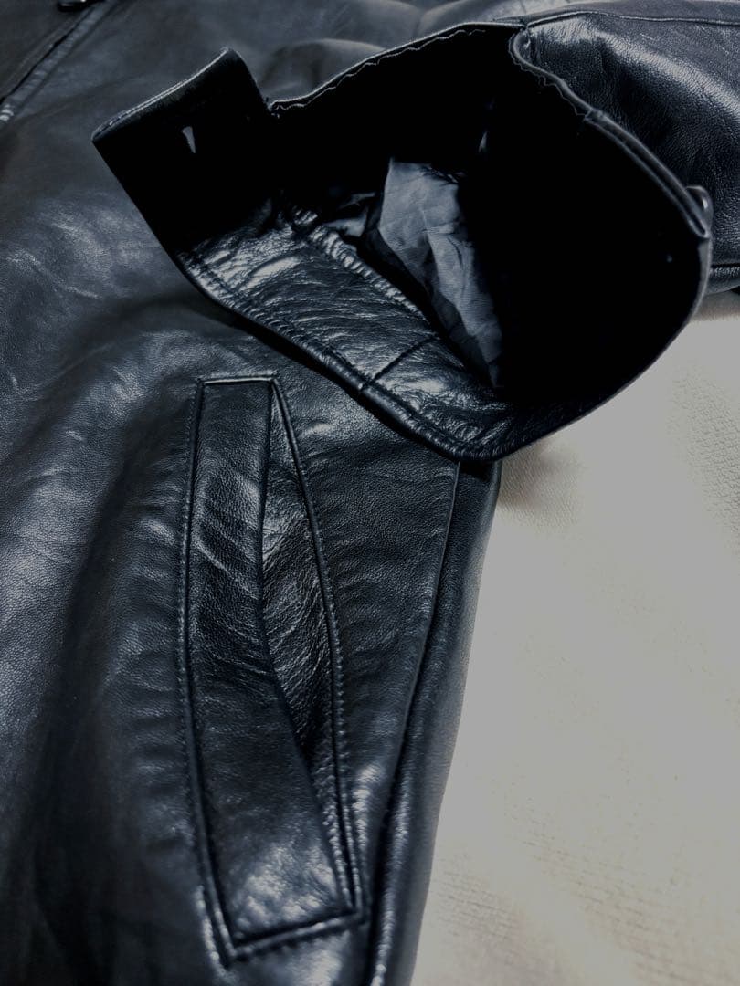 【Special】超美品　ポロラルフローレン スイングトップ M黒 ラムレザー