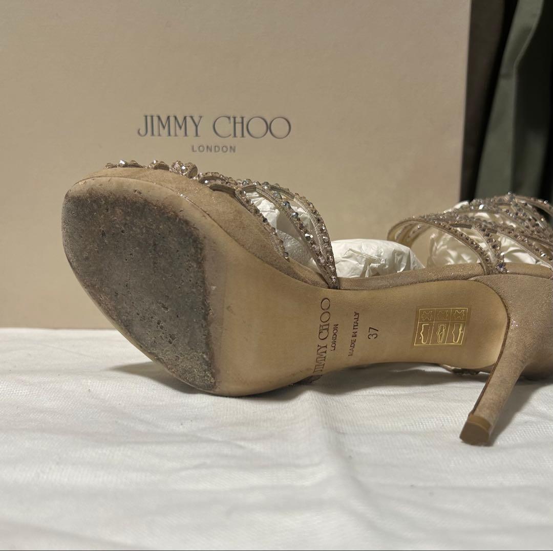 かお　定価15万超 ジミーチュウ ビジュー ストラップサンダル