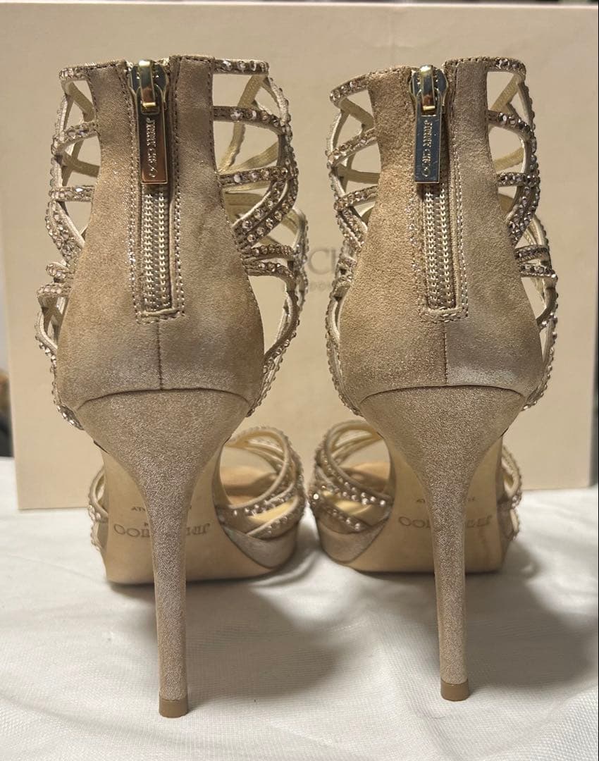 かお　定価15万超 ジミーチュウ ビジュー ストラップサンダル