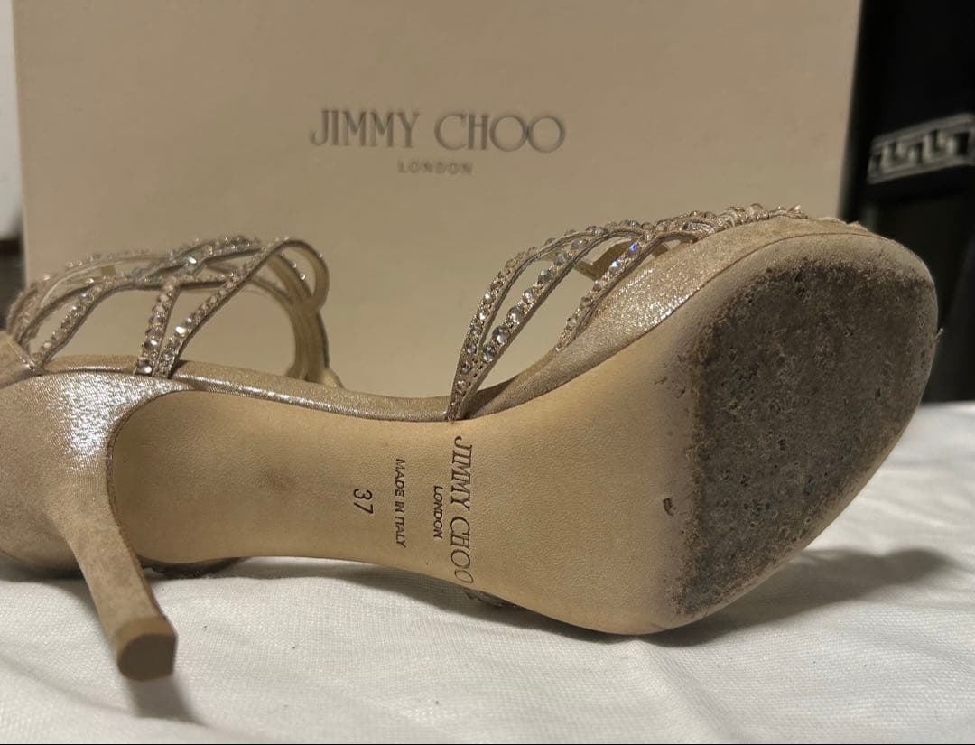 かお　定価15万超 ジミーチュウ ビジュー ストラップサンダル