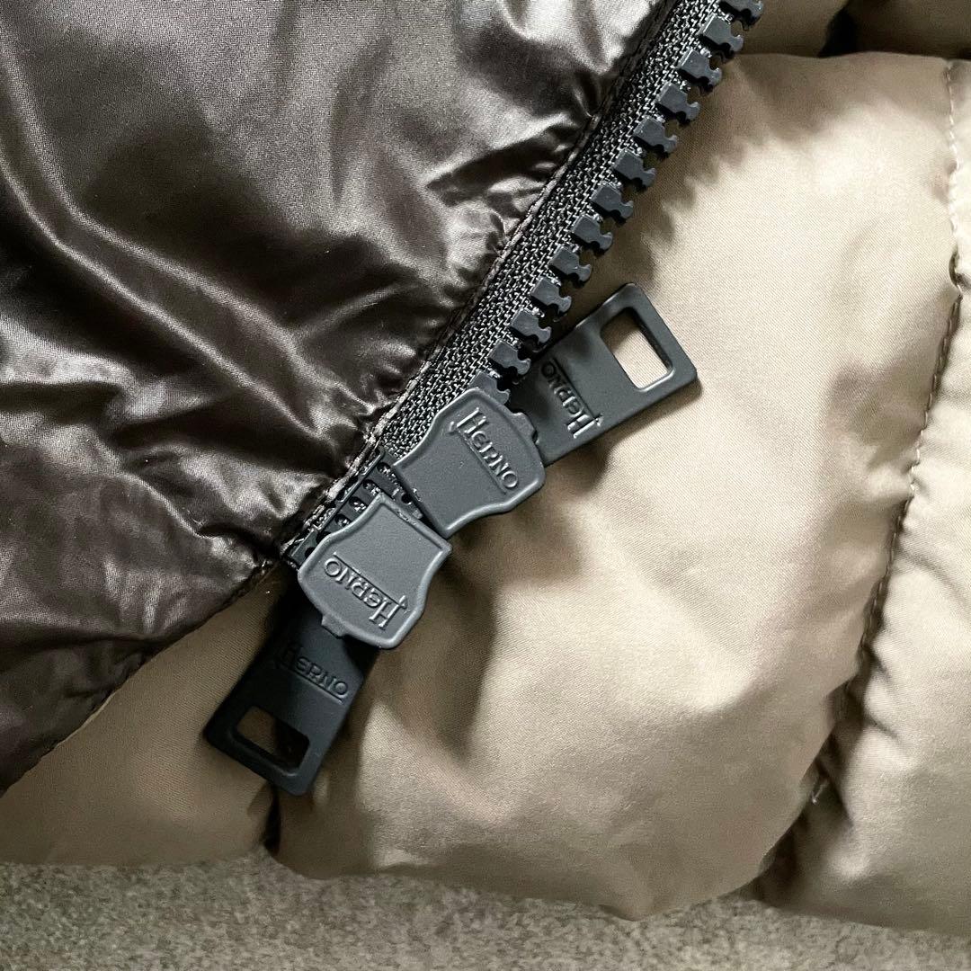 美品★ヘルノラミナー　ゴアテックス　ダウンコート　レディース　グレージュ系　38