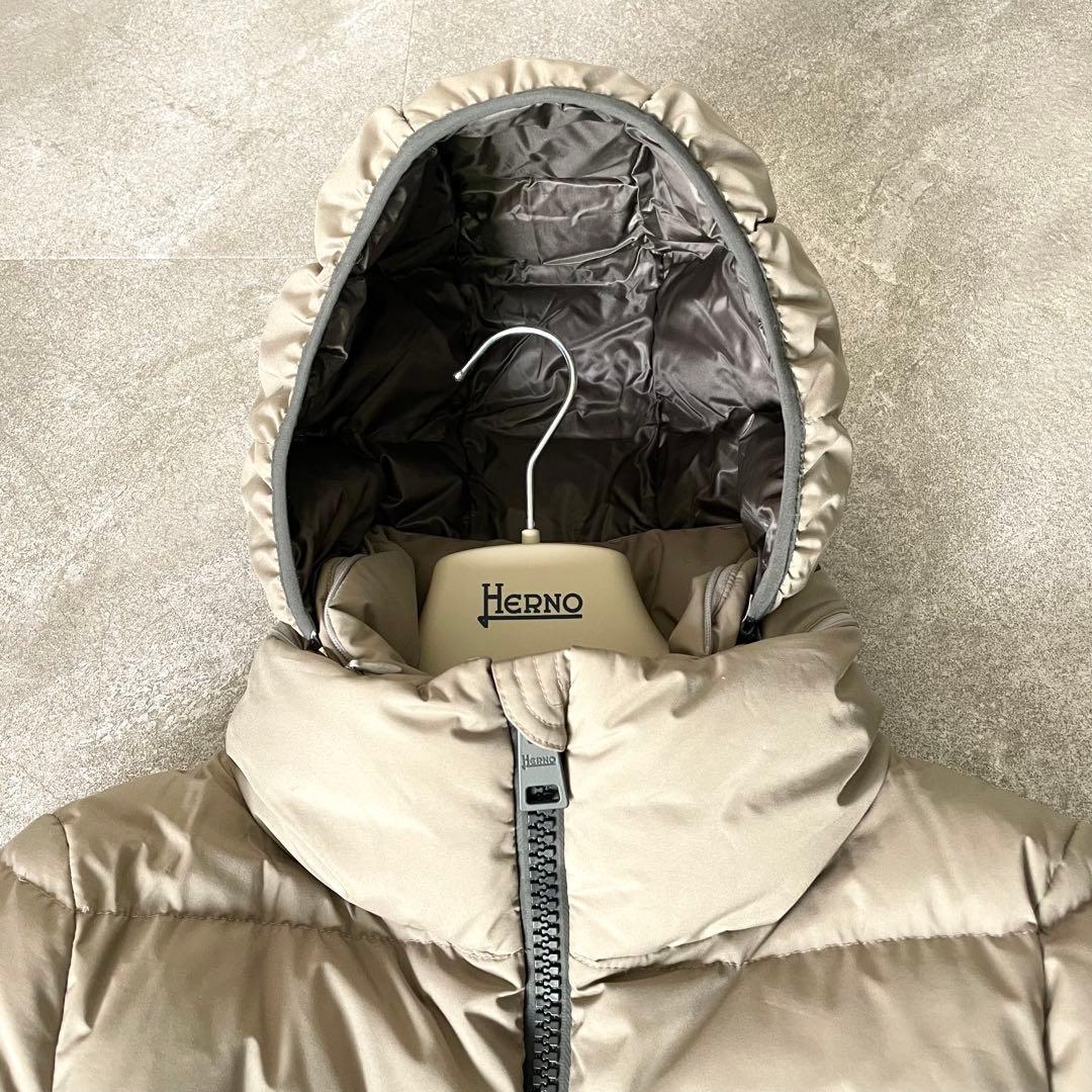 美品★ヘルノラミナー　ゴアテックス　ダウンコート　レディース　グレージュ系　38