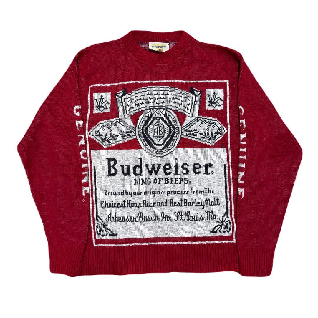 SIGNET Budweiser ニット 70s USA製 ジャカード織り