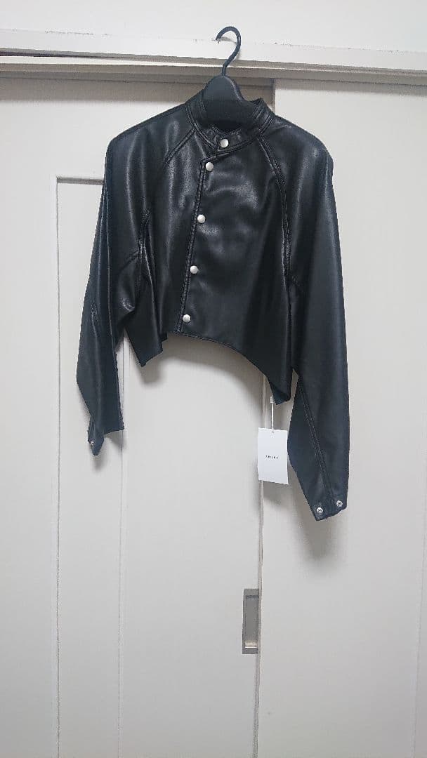 Ameri vintage ブラック ショート丈 レザージャケット 新品未使用