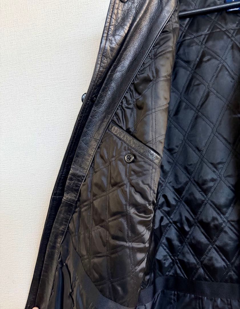 超スペシャル 90s GAP ギャップ レザー カーコート S ブラック 黒