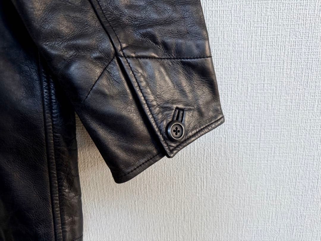 超スペシャル 90s GAP ギャップ レザー カーコート S ブラック 黒