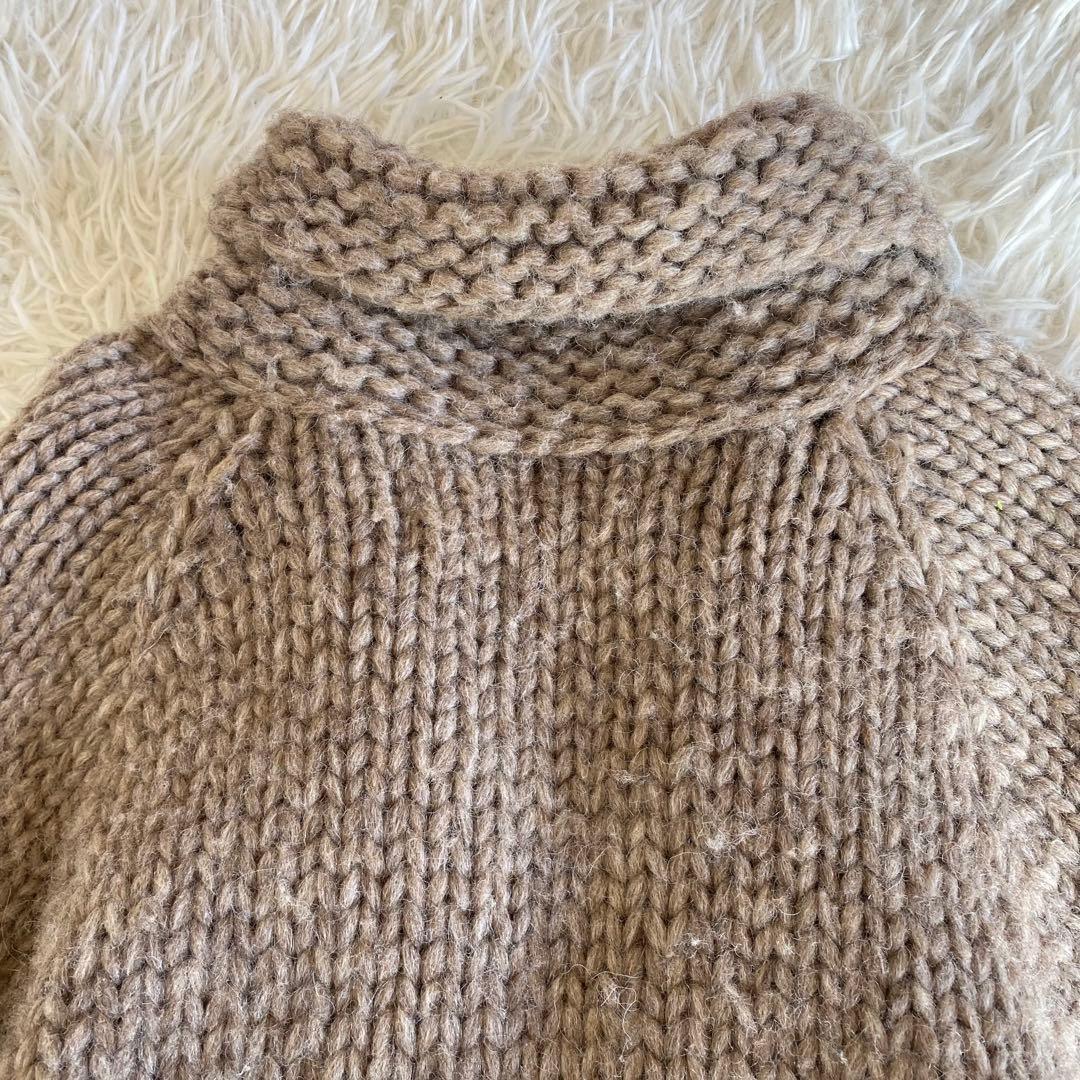 【美品】タイガーリリー　キモノスリーブカウチンニット　カナダ製　M相当　田丸麻紀