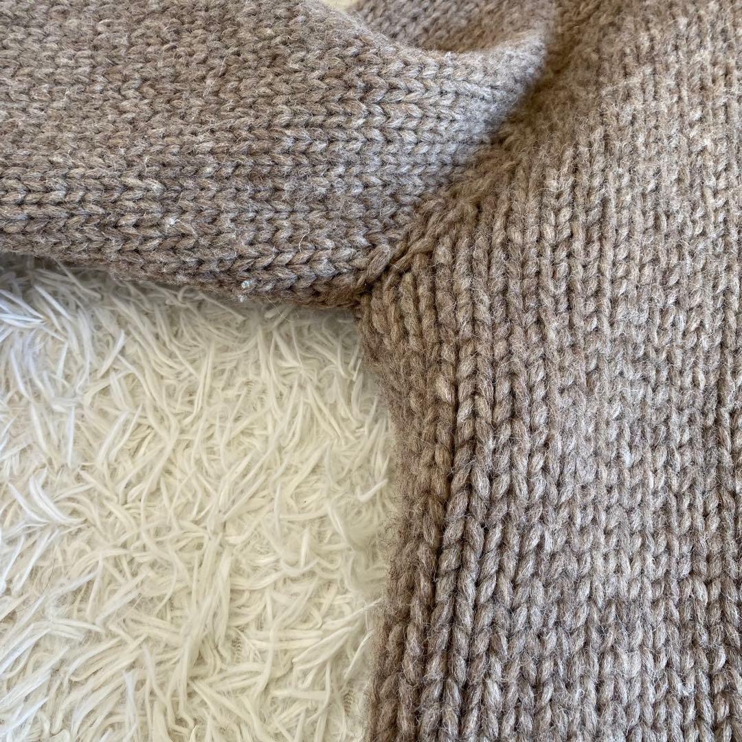 【美品】タイガーリリー　キモノスリーブカウチンニット　カナダ製　M相当　田丸麻紀