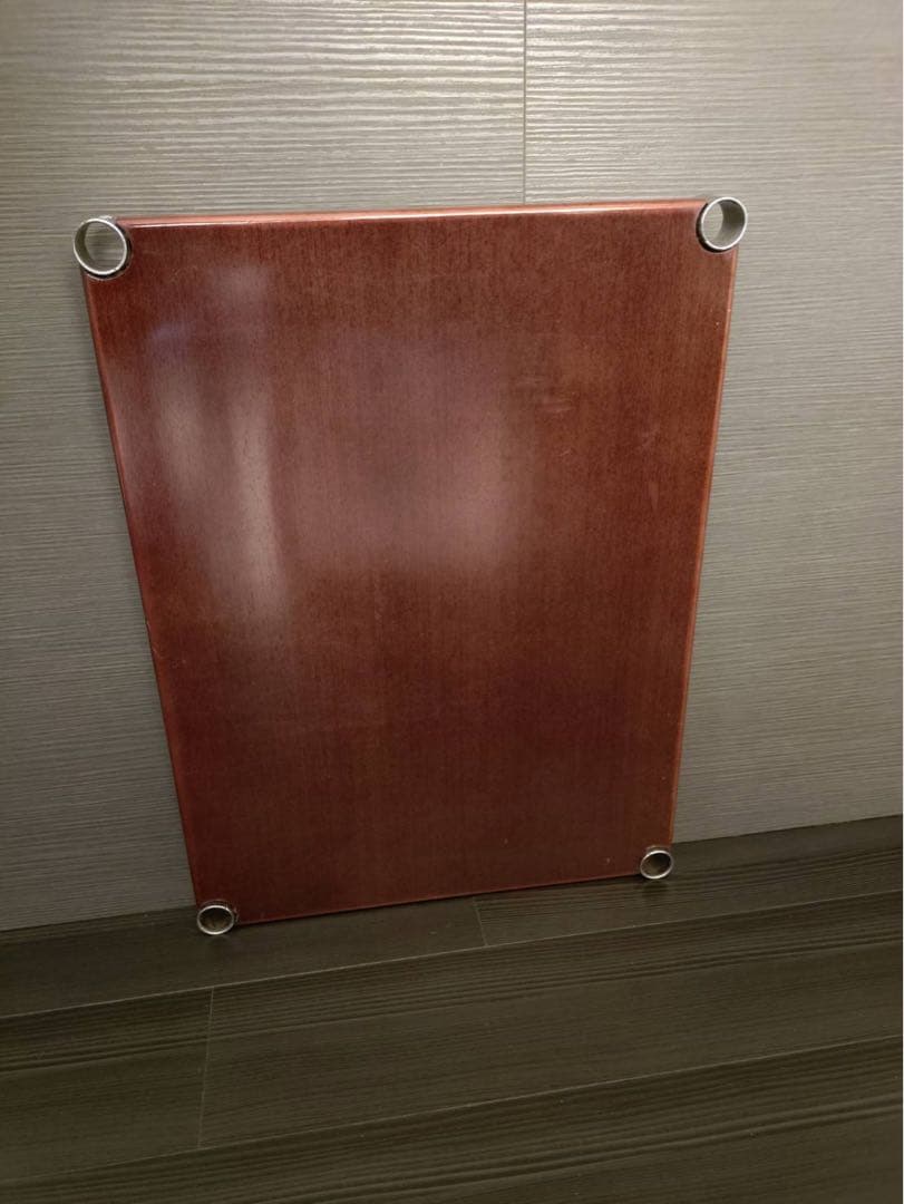 松*様 クロームワイヤーシェルフ 2枚 三方クロスバー ウッドシェルフ