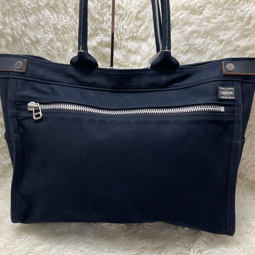美品 PORTER ポーター トートバッグ ネイキッド キャンバス A4