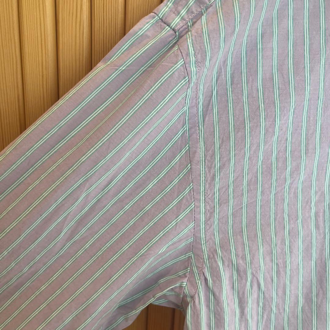 ベースレンジbaserangeストライプ シャツ パンツ セットアップXS