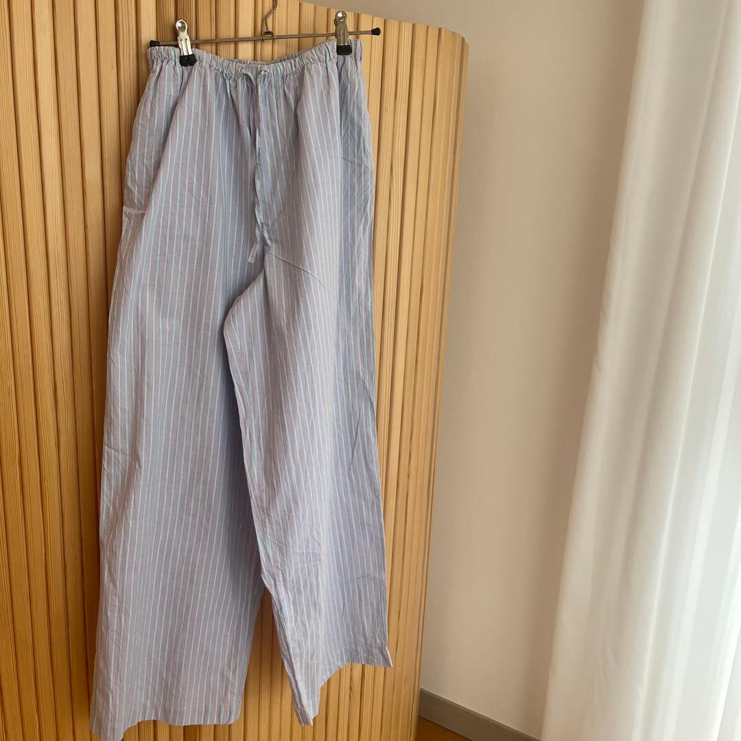 ベースレンジbaserangeストライプ シャツ パンツ セットアップXS