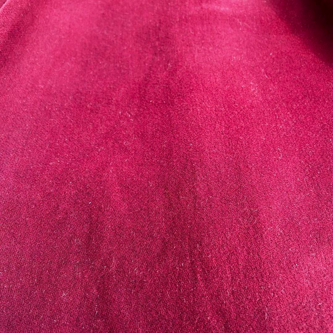 【希少】バーバリーロンドン ダッフルコート 英国製　ノバチェック　ボルドー　L