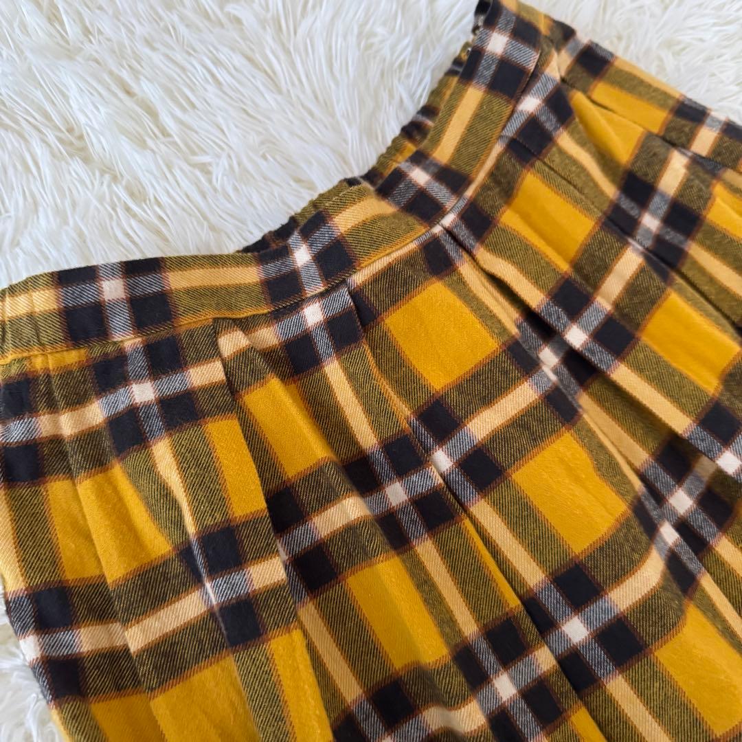 完売品✨美品✨かぐれ オーガニックチェックタックスカート ロングスカート