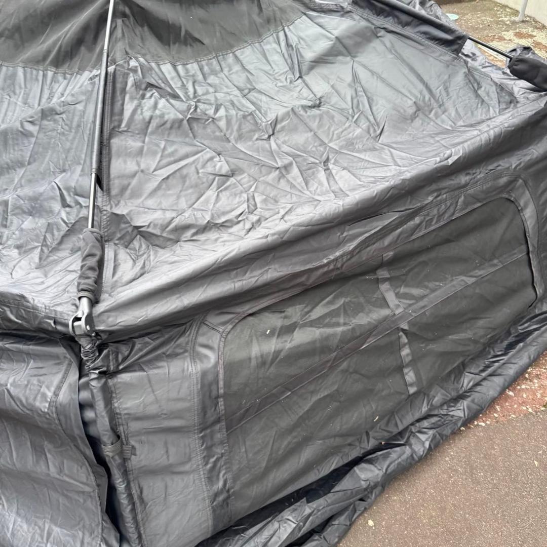 BLACKDOG ヘキサゴン 自動テント 6〜8人用／ブラック／ワンタッチ