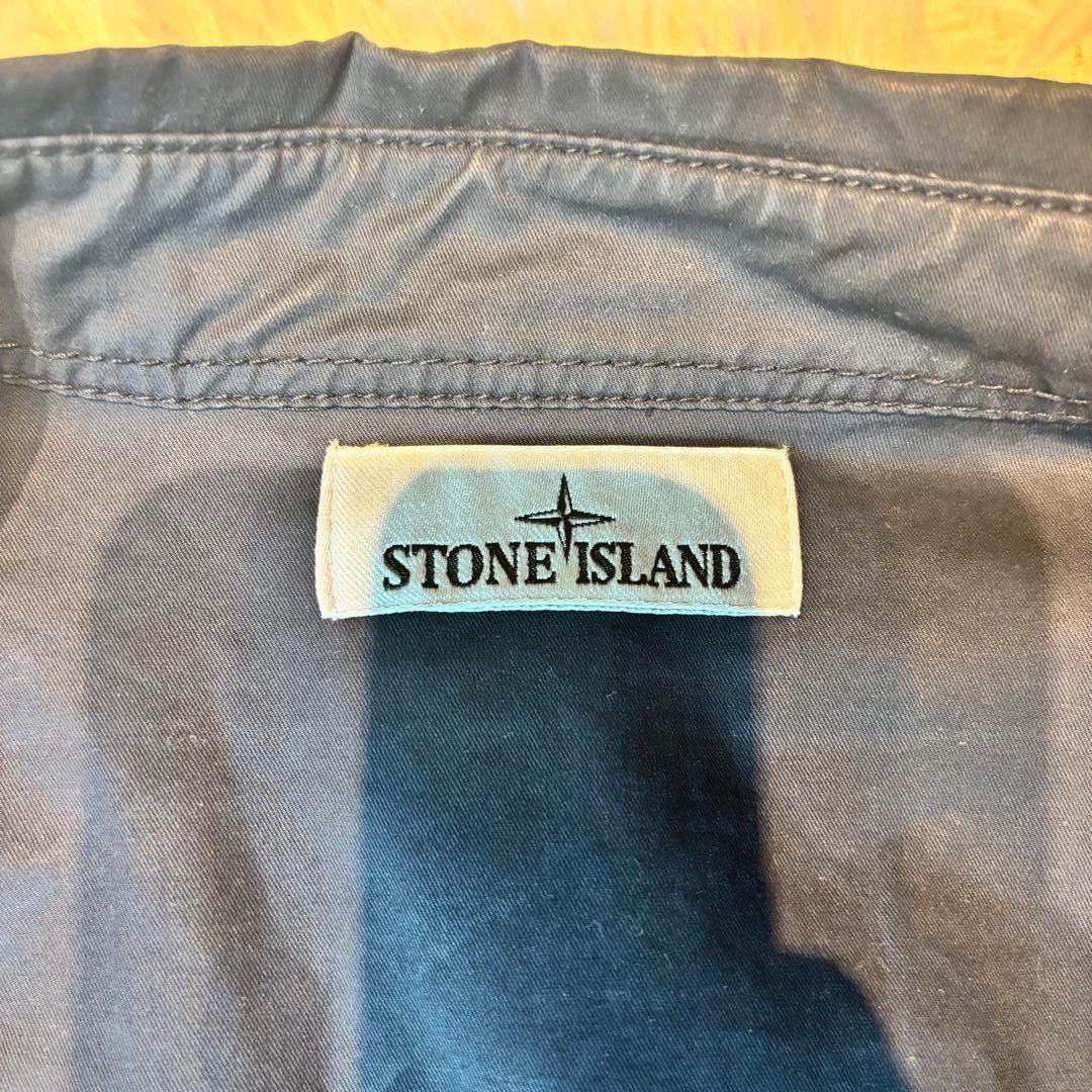 ストーンアイランド　コットンシャツ　シャツジャケット　美品　XL ワッペン