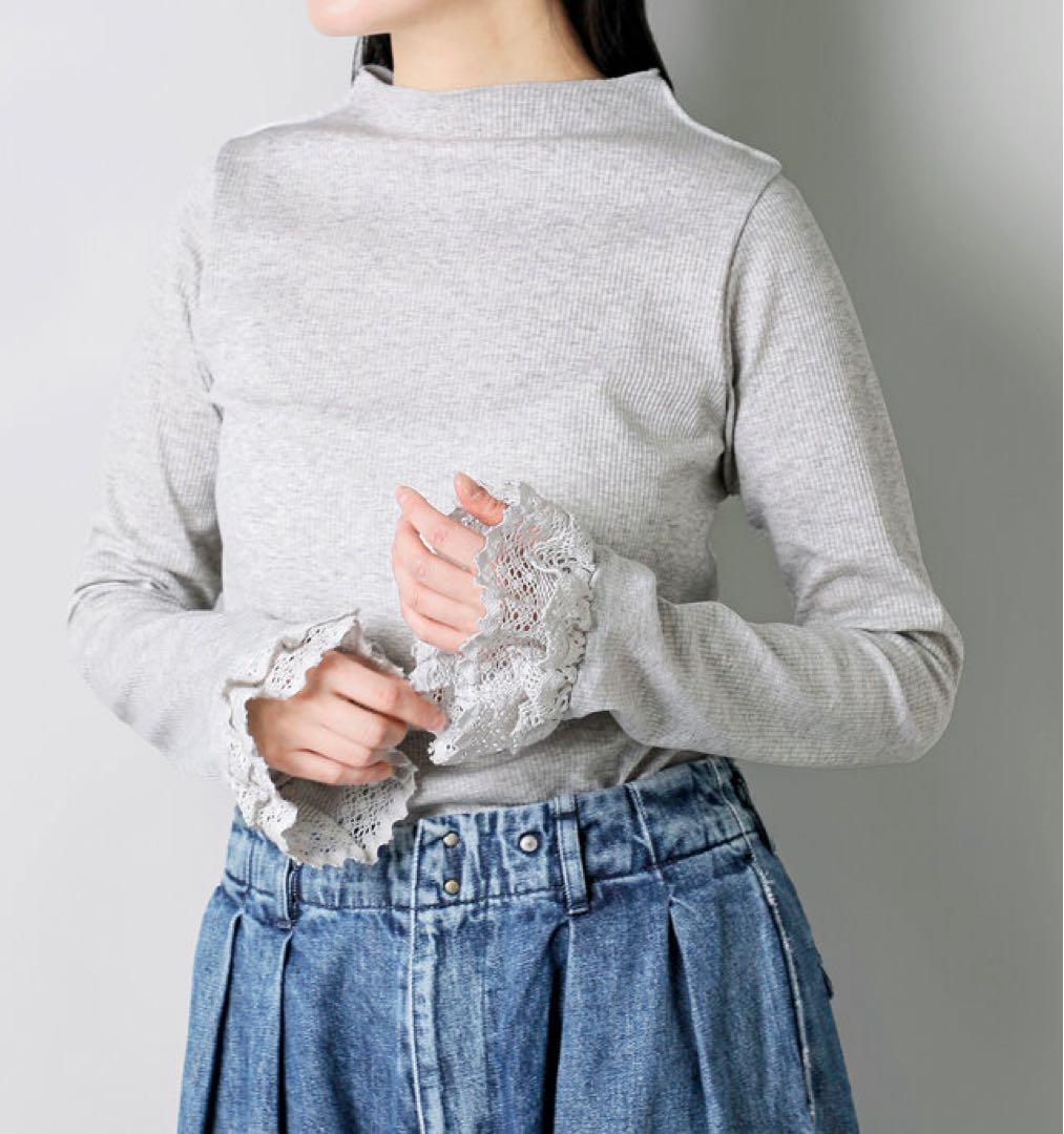 RhodolirioN リブレースカットソー