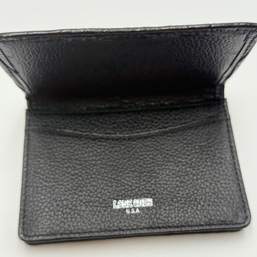 【超美品】LONE ONES 本物　クロコダイルレザー　名刺入れ