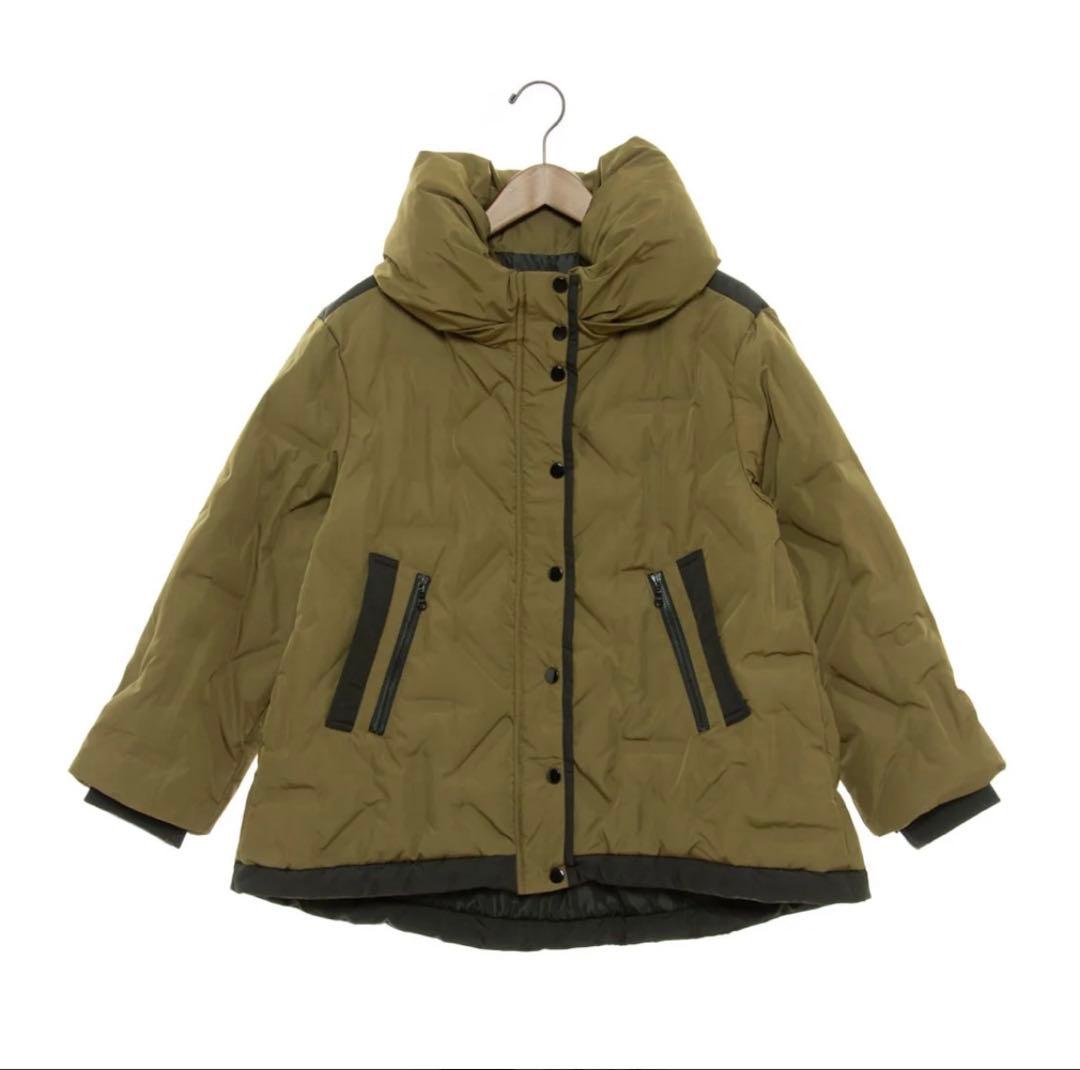 美品 L【A.N.L シームレスダウン】ハイネック バイカラー