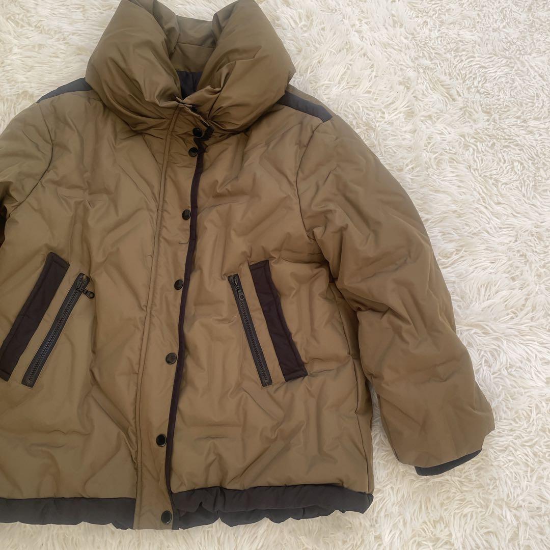 美品 L【A.N.L シームレスダウン】ハイネック バイカラー