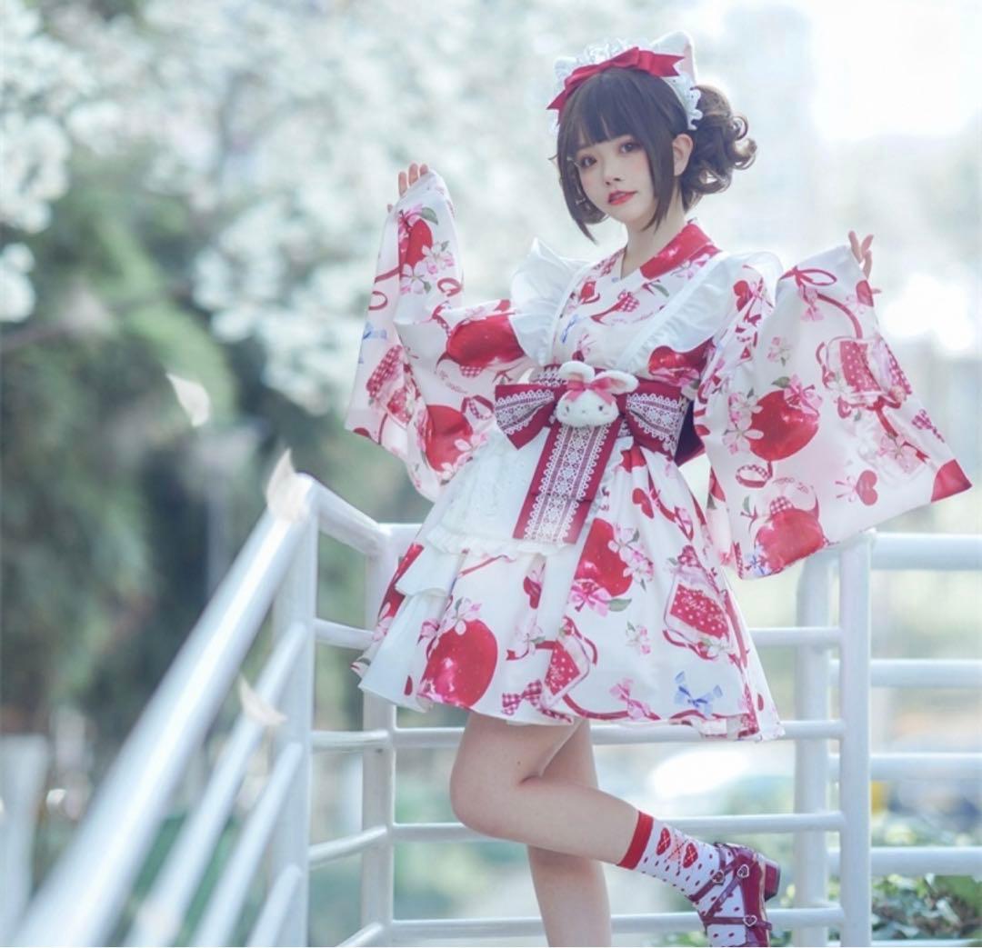 toalice林檎猫姫浴衣セット　トゥアリス