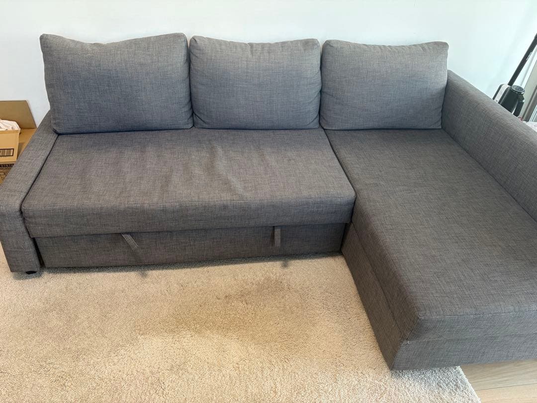 引き取り限定　IKEA フリーヘーテンソファベッド　おまけ付き