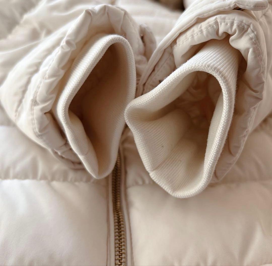 S*》様 【美品】ZARA ザラ ファー付きダウンジャケット Ｌ白 ウエストシェ