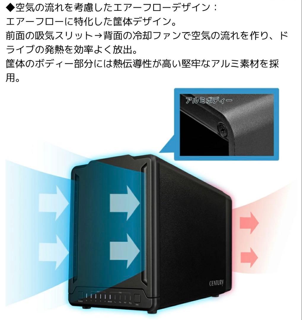 CENTURY 裸族のゲートハウス 4Bay 10Gbps対応 HDDケース