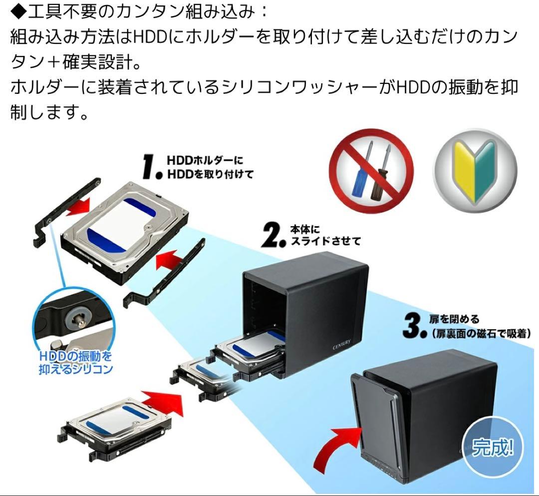 CENTURY 裸族のゲートハウス 4Bay 10Gbps対応 HDDケース