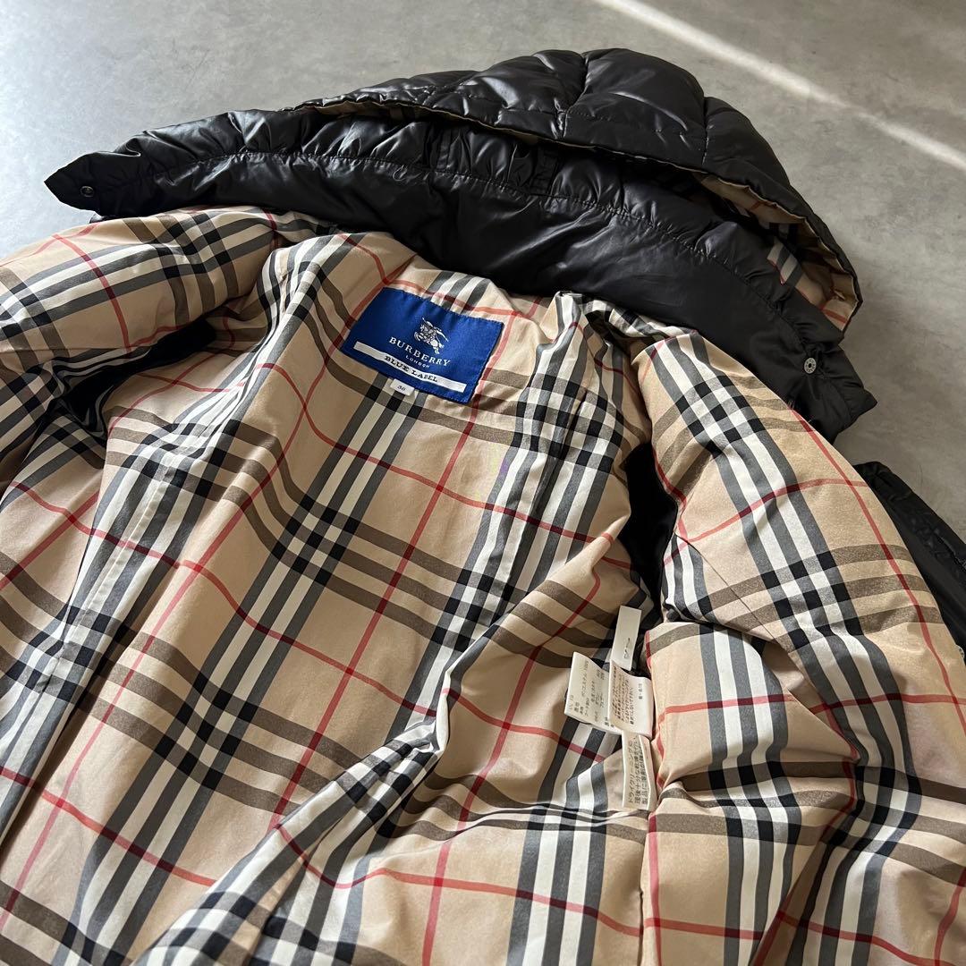 【美品】 BURBERRY バーバリー ノバチェック ダウン コート ブラック