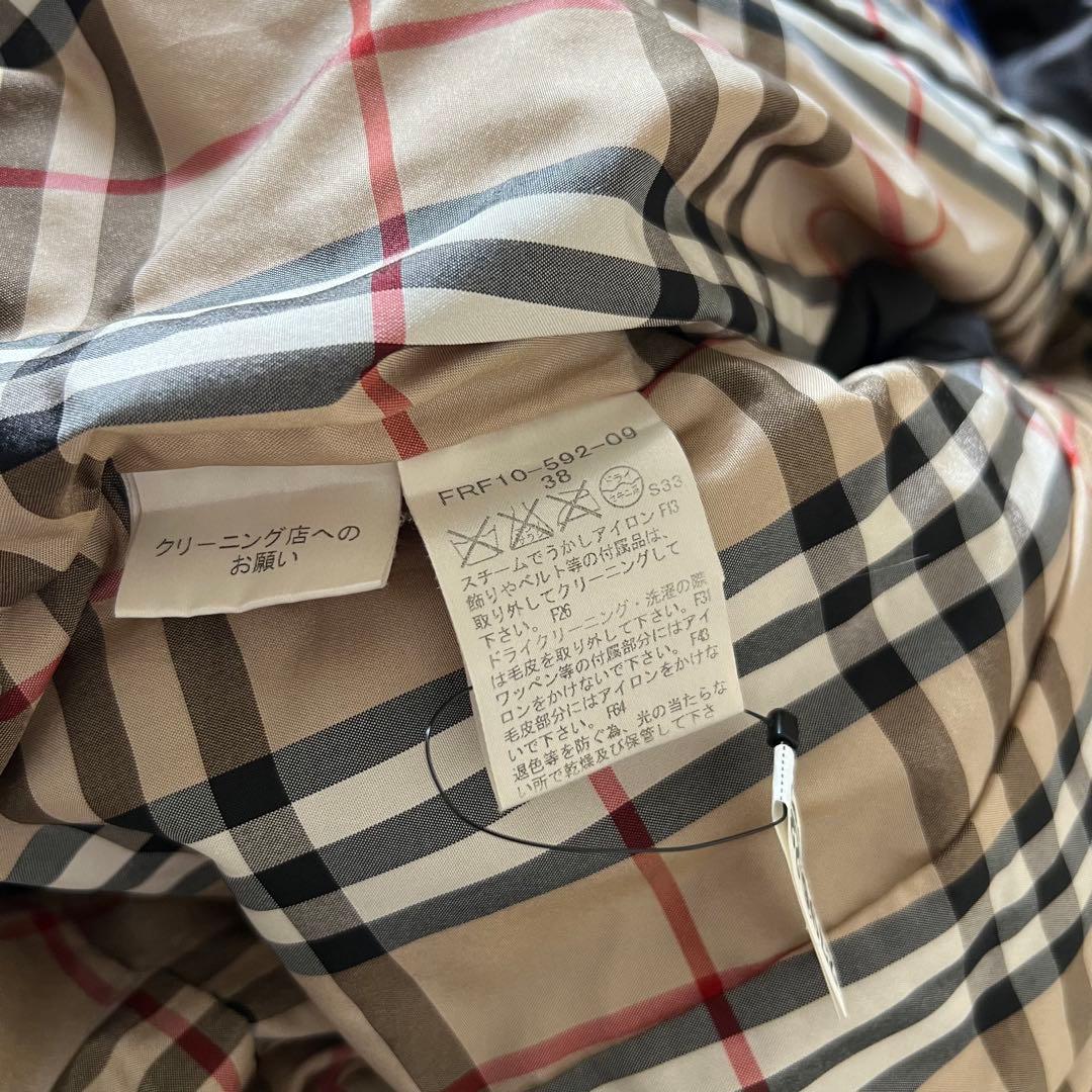 【美品】 BURBERRY バーバリー ノバチェック ダウン コート ブラック