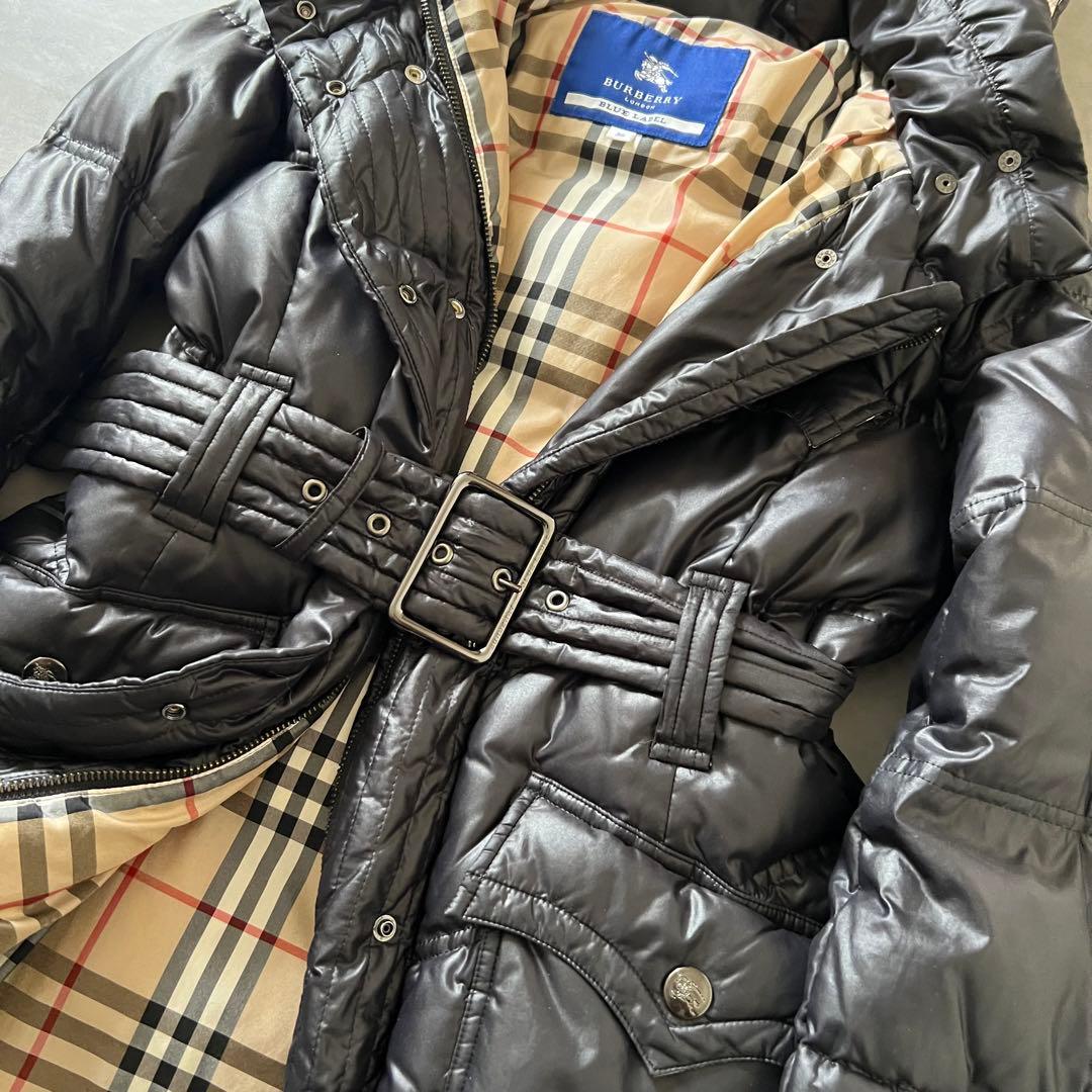 【美品】 BURBERRY バーバリー ノバチェック ダウン コート ブラック