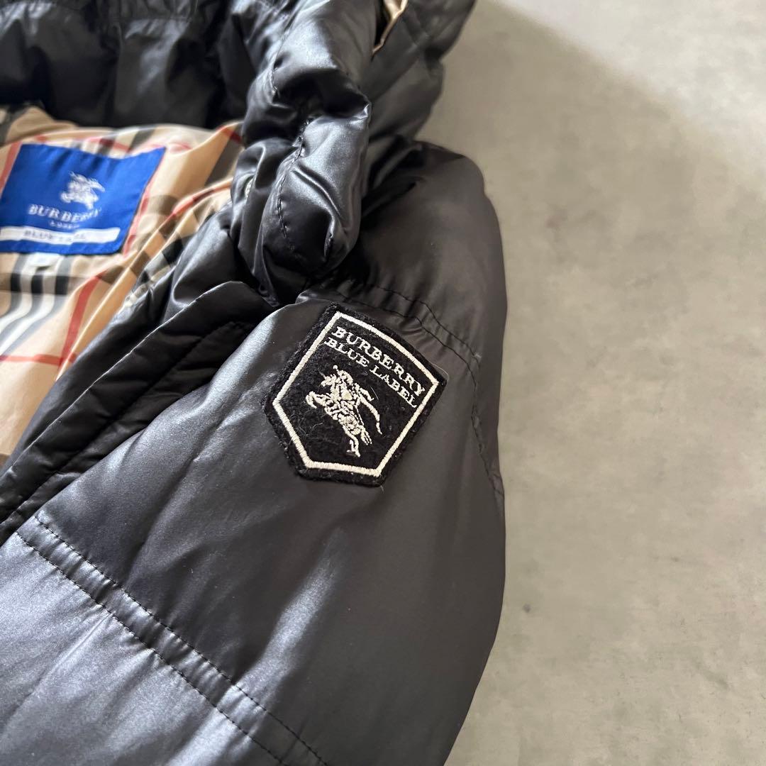 【美品】 BURBERRY バーバリー ノバチェック ダウン コート ブラック