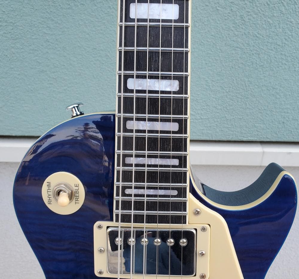 C145　Grote　レスポールタイプ　エレキギター　ブルー系　音出しOK