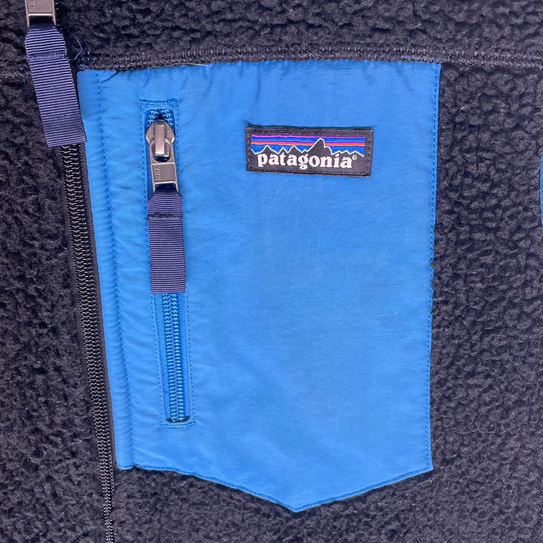 【24時間以内　匿名発送】パタゴニア　レトロXボアベスト　黒/青　Sサイズ