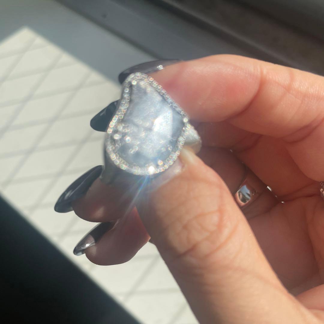 adlin hue スライスダイヤリング 2個セット