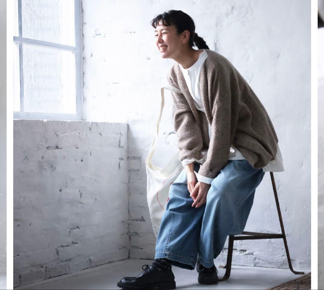 新品未使用ソウルベリー　ポワンと9分丈デニム　soulberry ワイドバルーン