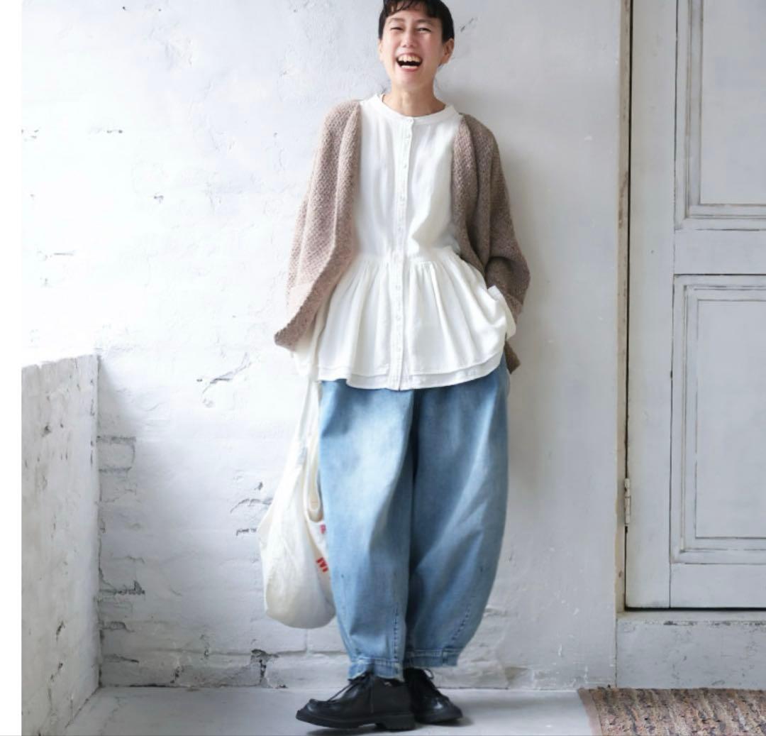 新品未使用ソウルベリー　ポワンと9分丈デニム　soulberry ワイドバルーン