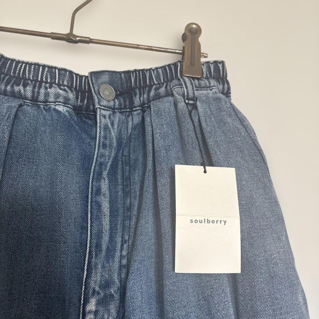 新品未使用ソウルベリー　ポワンと9分丈デニム　soulberry ワイドバルーン
