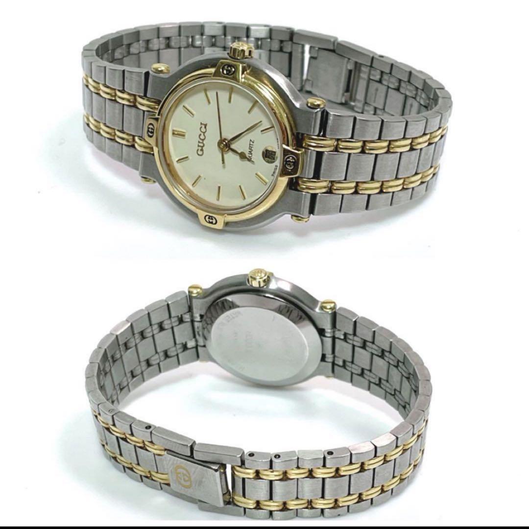 【未使用級】GUCCI 9000L グッチ 腕時計 ホワイト 新品電池 ケース