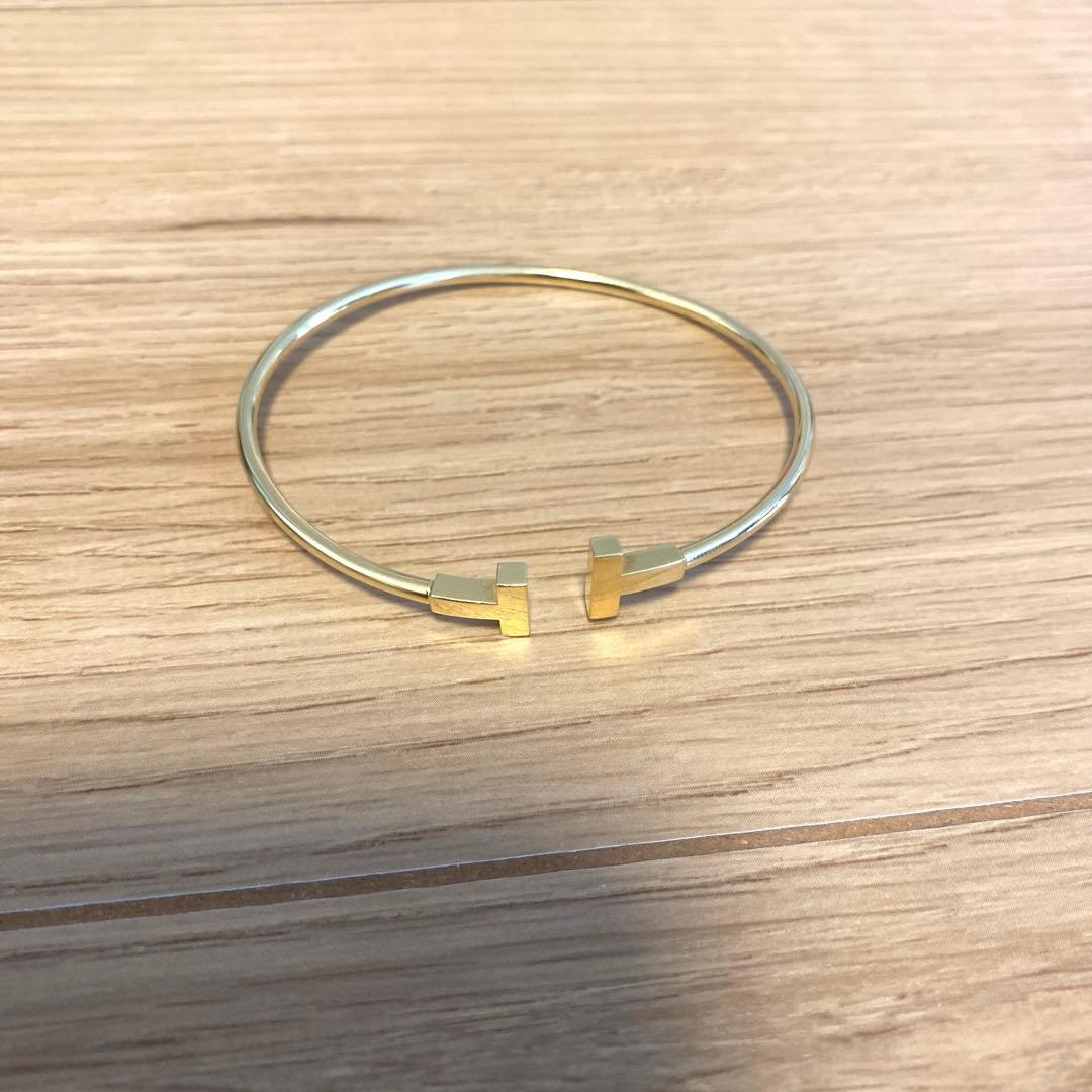 ティファニー K18YG イエローゴールド TワイヤーラージLサイズ　金重さ9g