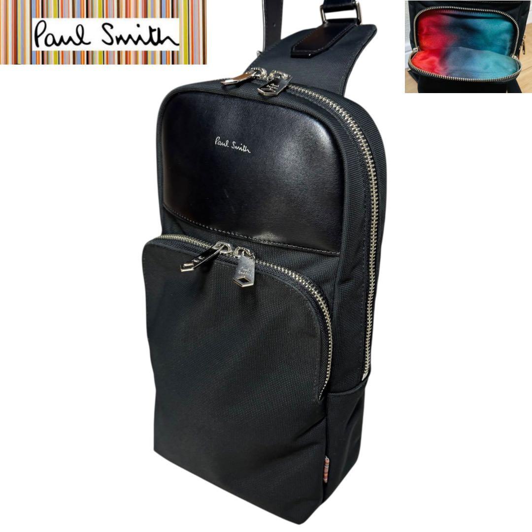 Paul Smith ポールスミス　ボディバッグ レザー　ブラック