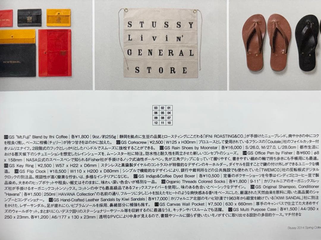 STUSSY Livin’ GENERAL STORE ウォールポケット 未使用