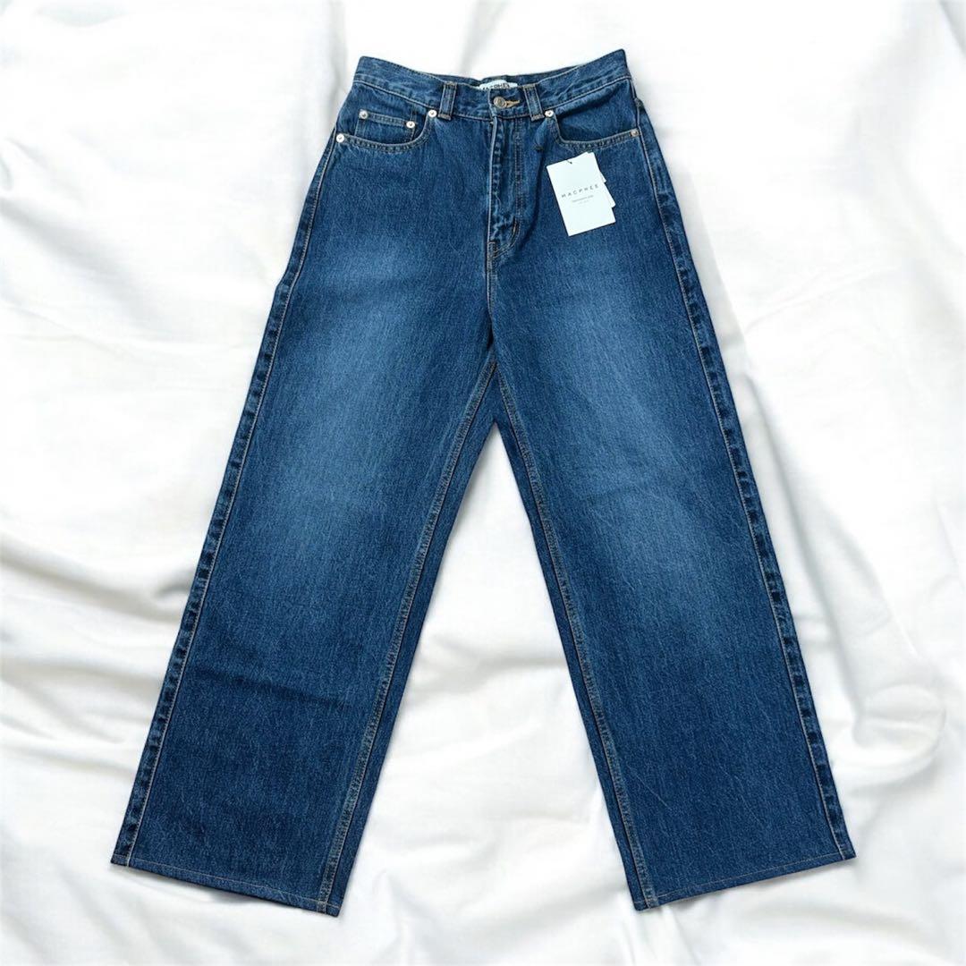 ☆新品タグ付☆ 現行モデル MACPHEE ワイドデニム 日本製 L相当 36