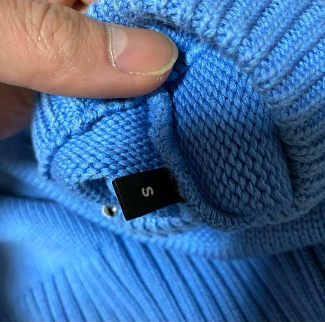 ami paris ブルー 水色　ニット　ハートロゴ