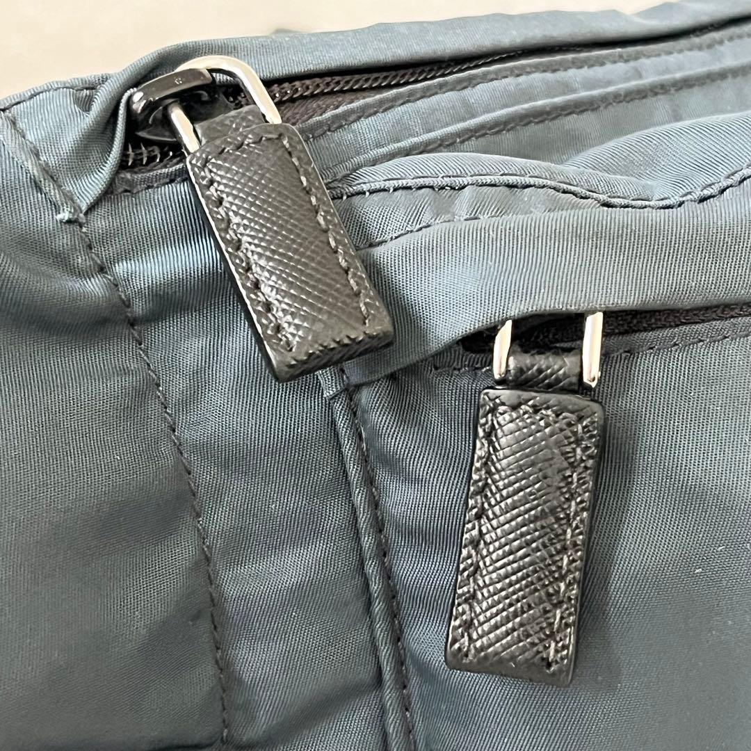 【美品/近年モデル】PRADA ウエストバッグ　ウエストロゴ　サフィアーノレザー