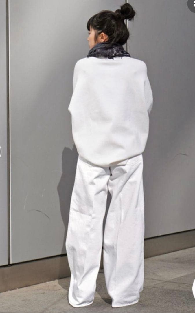 ☆美品☆【AP STUDIO】コットンカシミヤリラックス プルオーバー　ホワイト